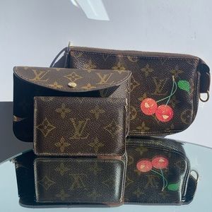 Louis Vuitton Pochette Monogram Cherry pouch